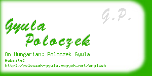 gyula poloczek business card